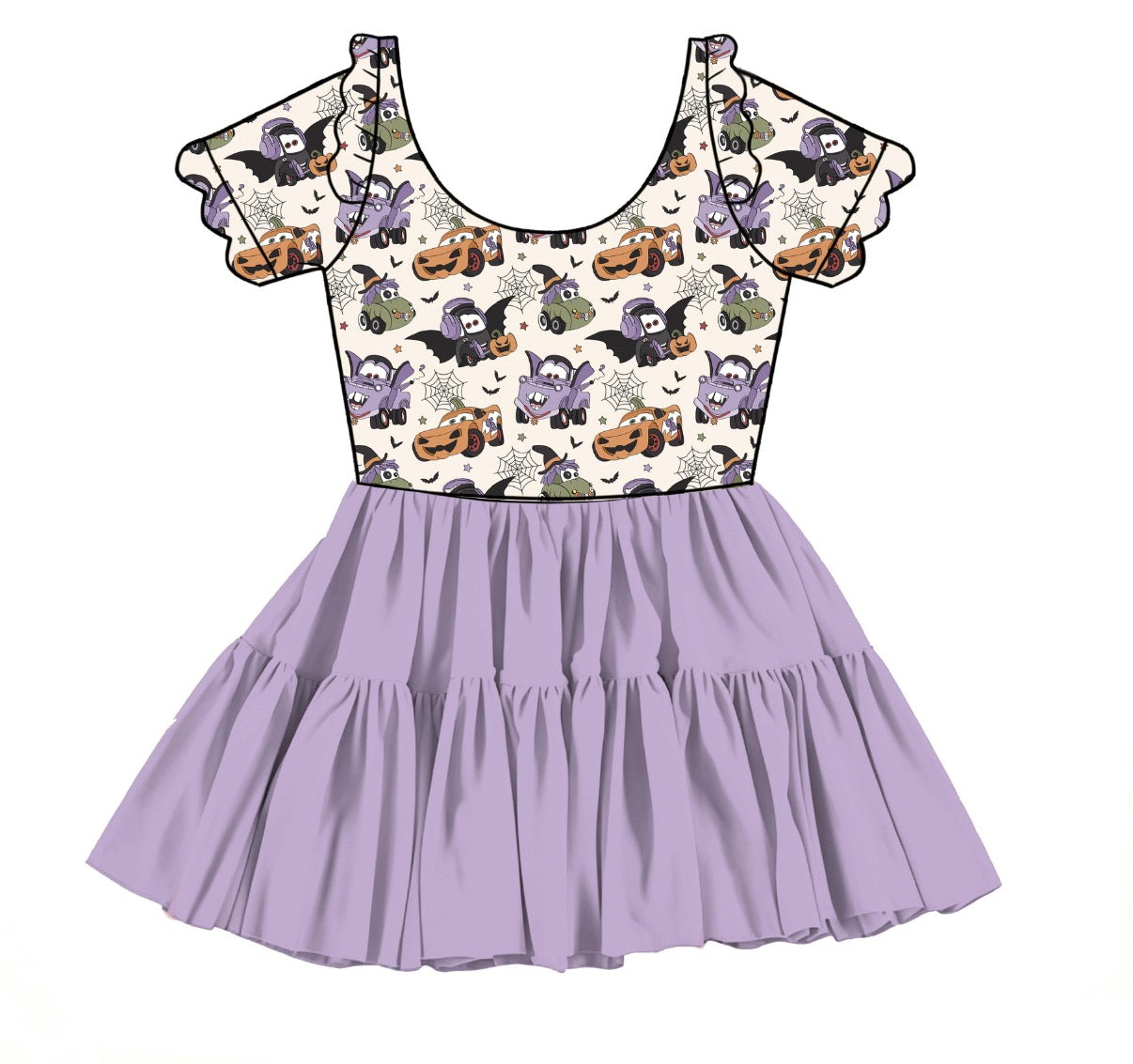 Radiator Screams with Scalloped Short Sleeves Tulle Twirlie (Pre-Order)