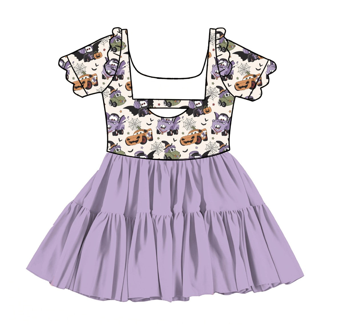 Radiator Screams with Scalloped Short Sleeves Tulle Twirlie (Pre-Order)