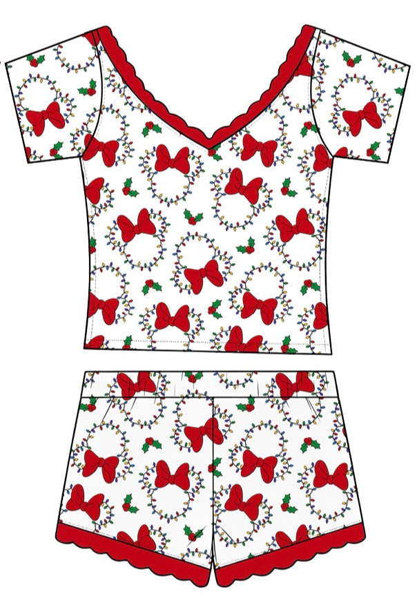 NEW “Holly Jolly Magic”  -   2 Pc NEW Short Sleeve  Sleepie Set (Pre-Order)