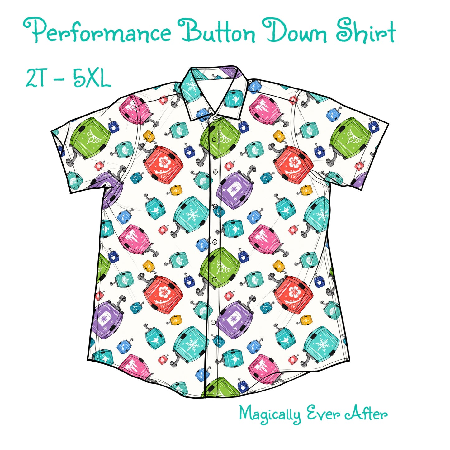 “Princess Skyline Dreams" Performance Button Down Dri-Fit shirt (Pre-Order)