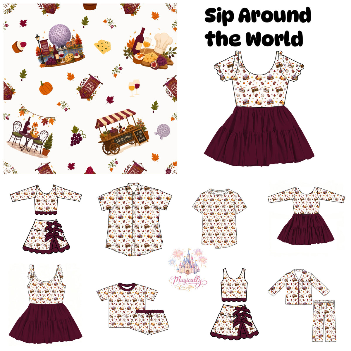 “SIP AROUND THE WORLD” Tulle Twirlie (pre-order)