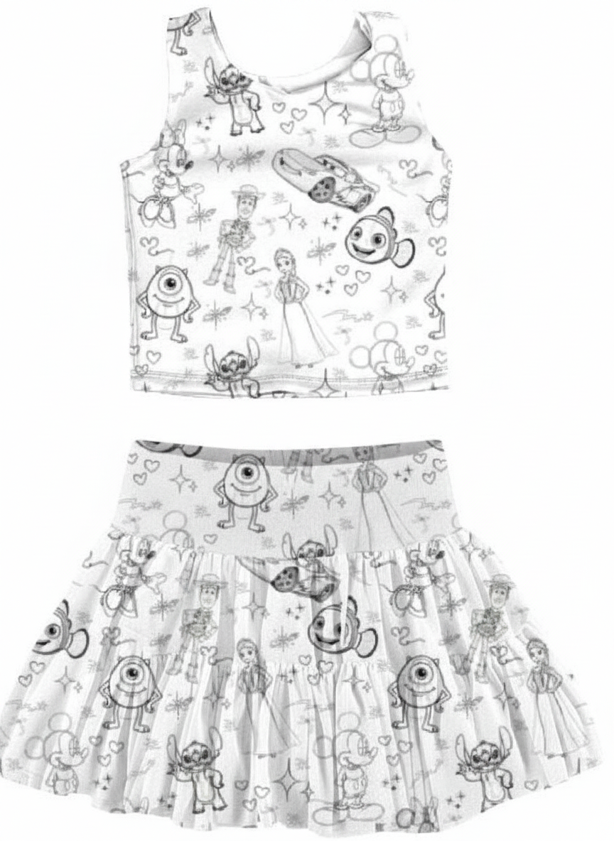 Sketch Sail Tutu Set (Pre-Order)