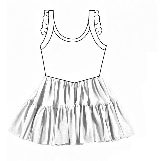 Solid Starlight (White) Twirlie Dress  (Pre-Order)