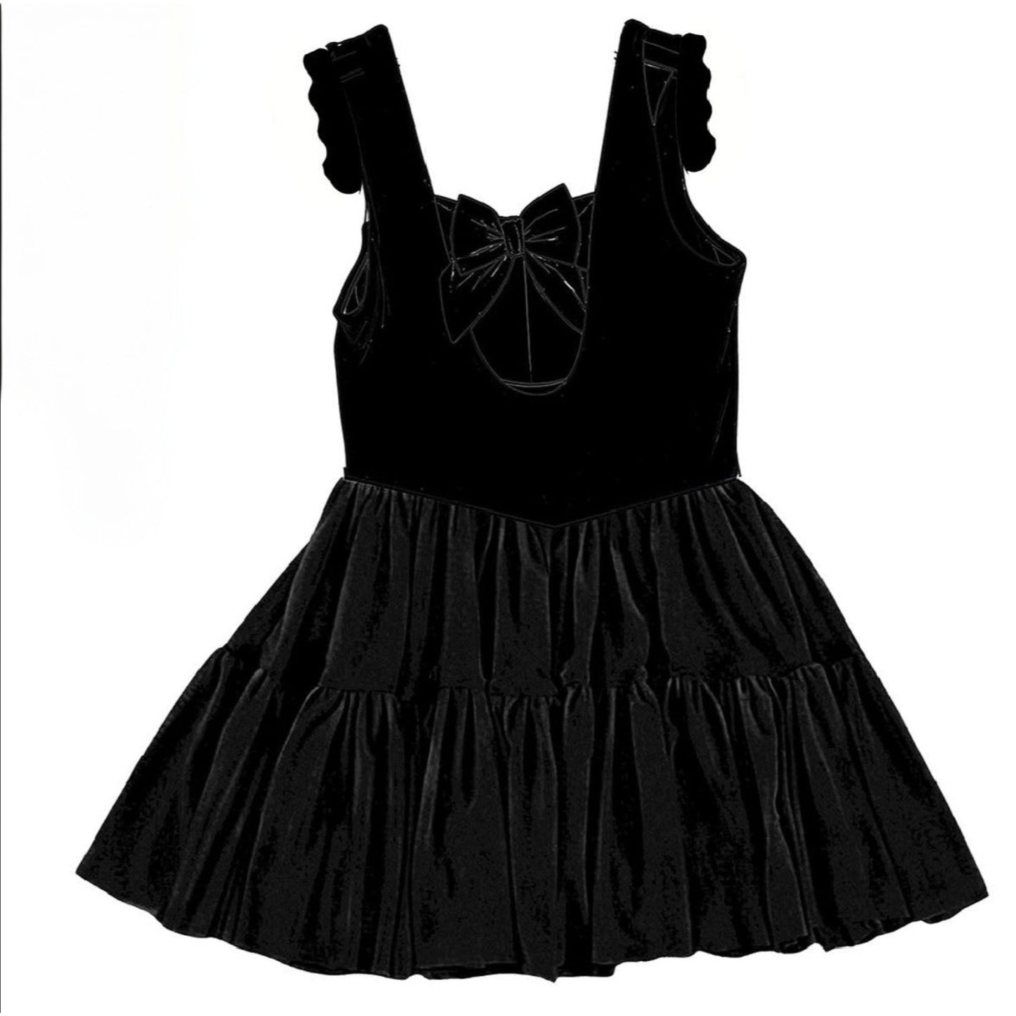 Solid Onyx Twirlie Dress  (Pre-Order)